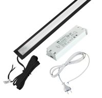 КСС КОМПЛЕКТ ВРЕЗНОГО ПРОФИЛЯ черный 0,9 м с LED ЛЕНТОЙ/нейтральный свет/блок пит/сенс. выкл./сет.шнур (19.143.39.421)
